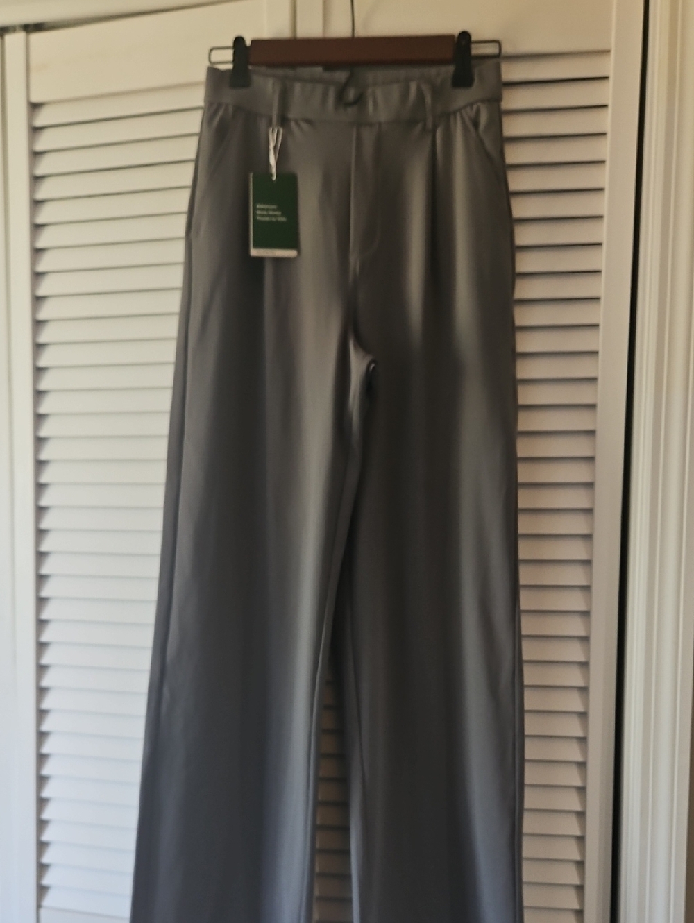 Woman's Gray Wide-Leg Dress Pants - Halara